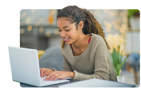 Girl with laptop